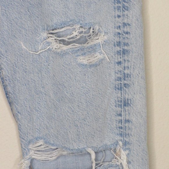 American Eagle Women's High Rise Pink Waistband Destruct Mom Jeans Size 6 B1-01 - Picture 5 of 16